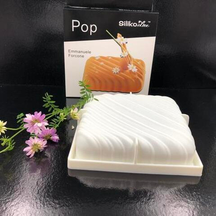 Форма Siliko Pop 162х162х46мм, белый силикон в упаковке (Китай)