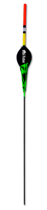 Поплавок из бальсы Bobi Fisher Bolo ВF441 под светлячок, Черно-зеленый