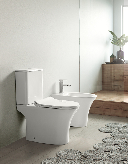 Унитаз-компакт безободковый Azario Fretta Round AZ-1217A с крышкой-сиденьем микролифт, белый