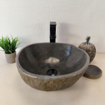 Раковина из речного камня RS-66018 41х40х15 из натурального камня