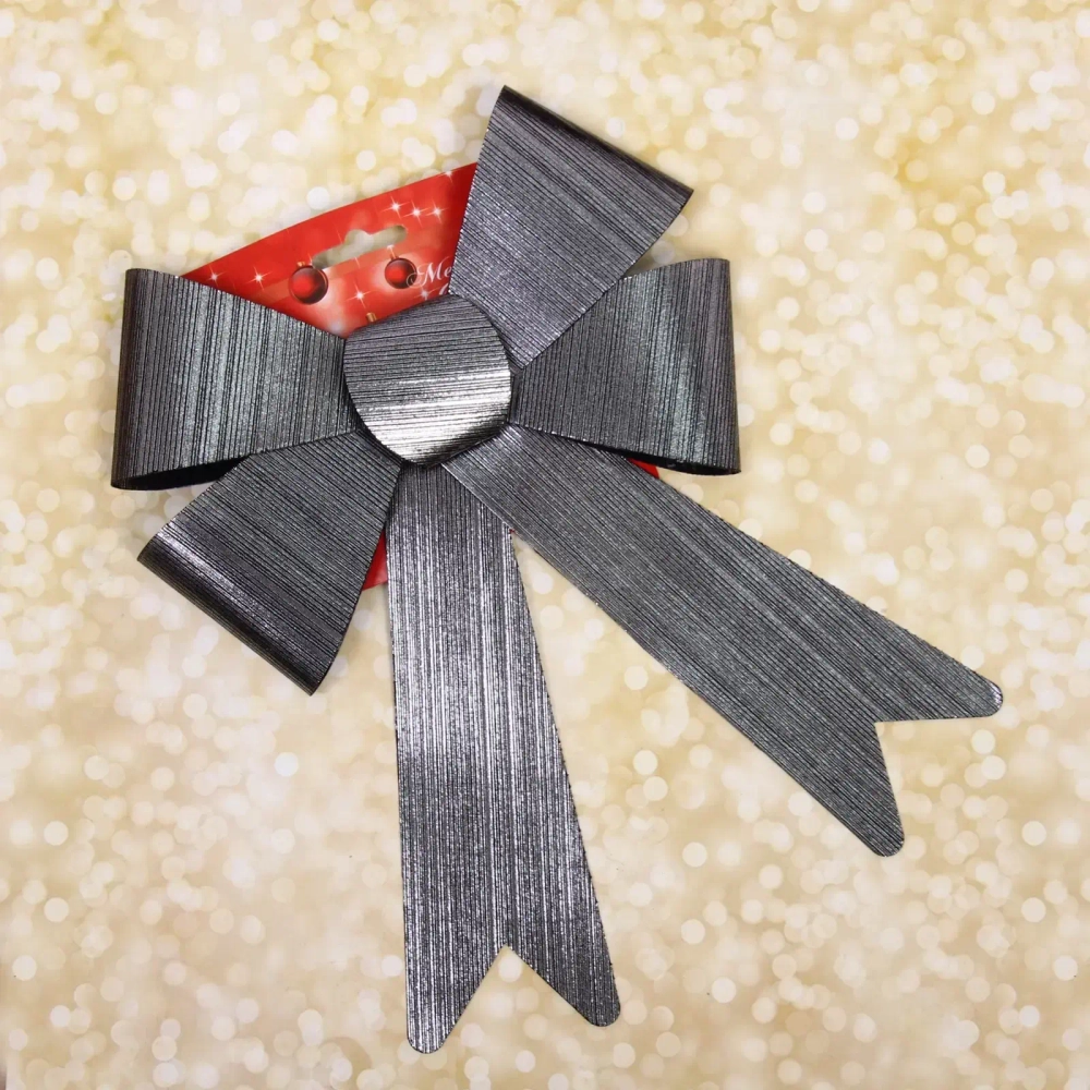 Бант на ёлку «Элегант» 23*29 см, Черная ночь