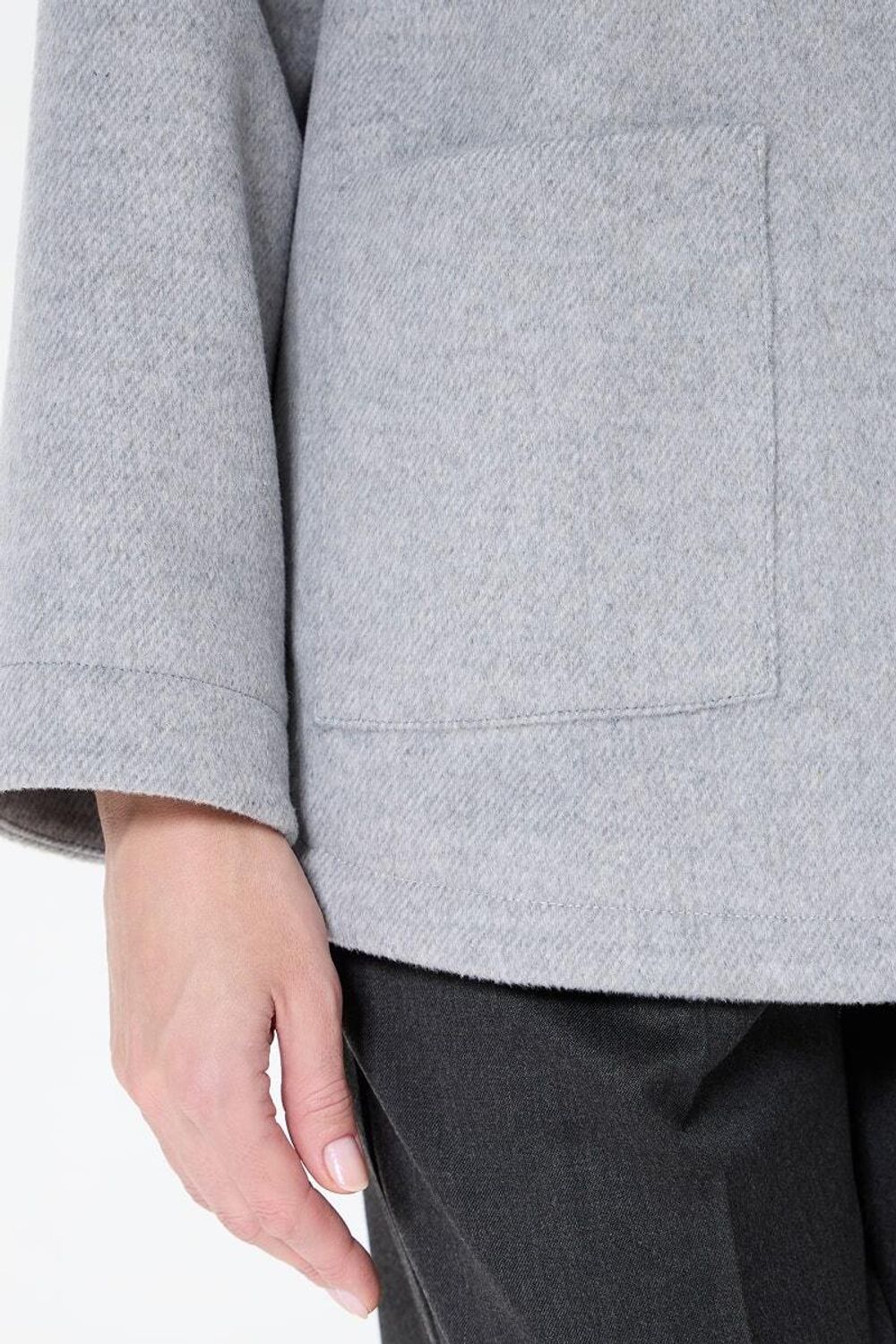 Куртка-Бостон серая шерсть