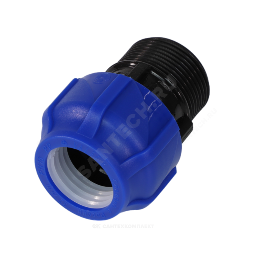 Муфта компрессионная ПЭ Дн 63х2" НР Ру16 VALFEX 121001163200