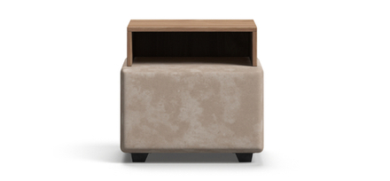 Тумба Босс Велюр Алькантара пепел, Орех селект