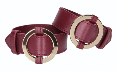 Бордовые наручники Halo Wrist & Ankle Cuffs (Цвет: бордовый)