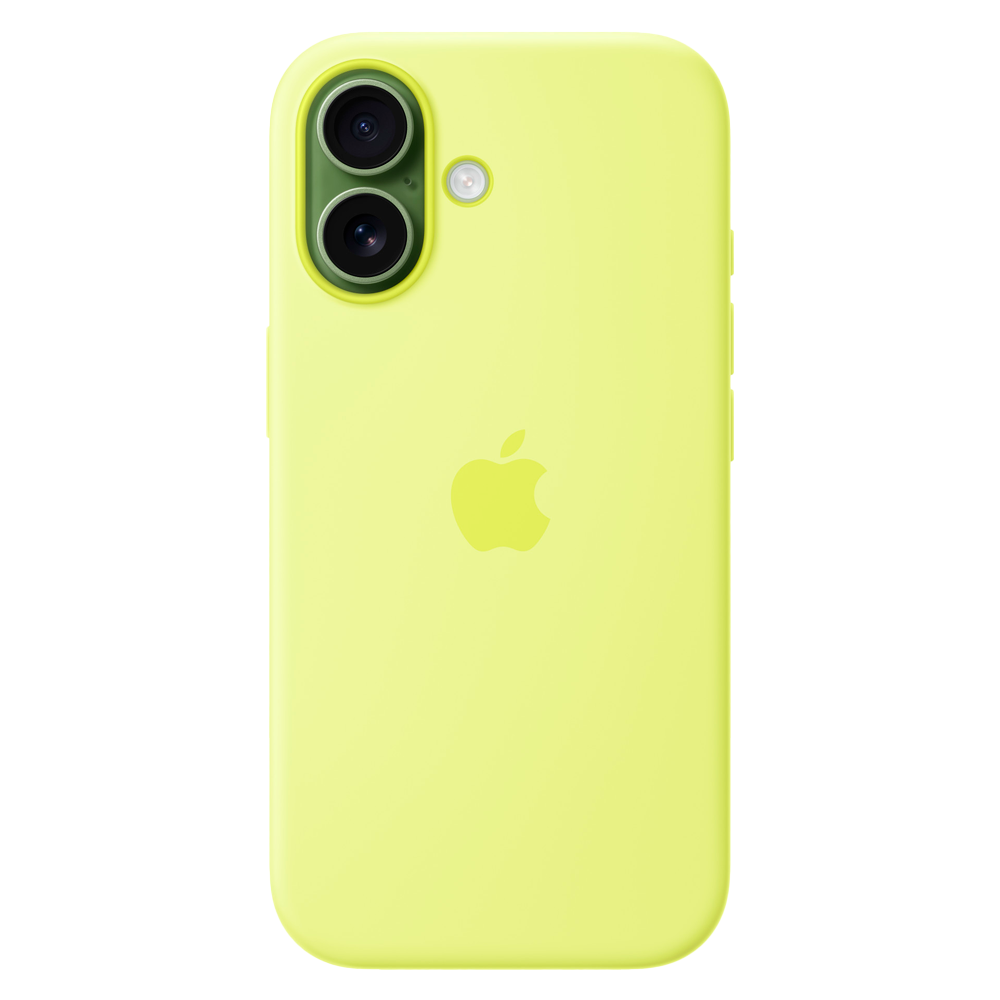 Силиконовый чехол Apple Silicone Case with MagSafe для iPhone 17, Neon Yellow