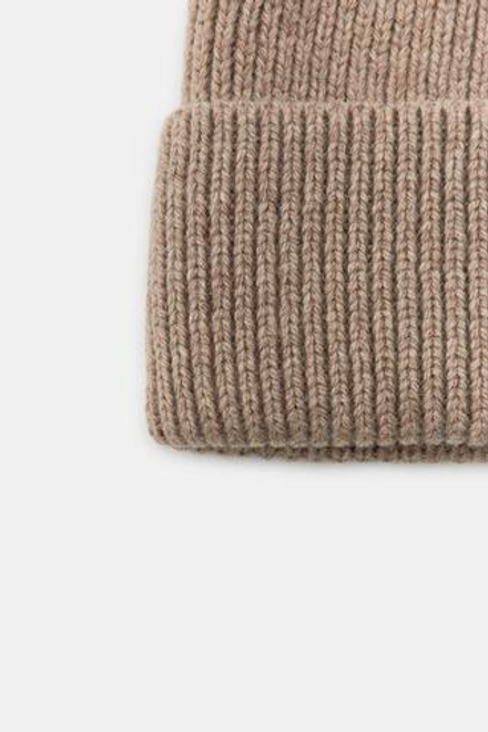 ZARA ШАПКА БИНИ В РУБЧИК, БЕЖЕВЫЙ