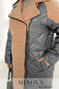 Куртка 2413-серый-фреза Minova