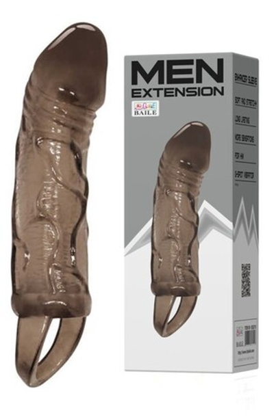 Стимулирующая насадка с фиксацией на мошонке Men Extension (Цвет: черный)