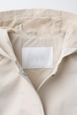 ZARA ПАРКА С КАПЮШОНОМ, БЕЖЕВЫЙ