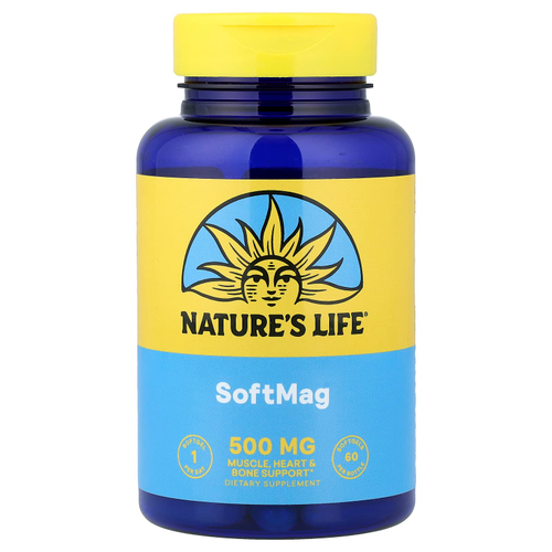 Nature's Life, SoftMag, 500 мг, 60 капсул