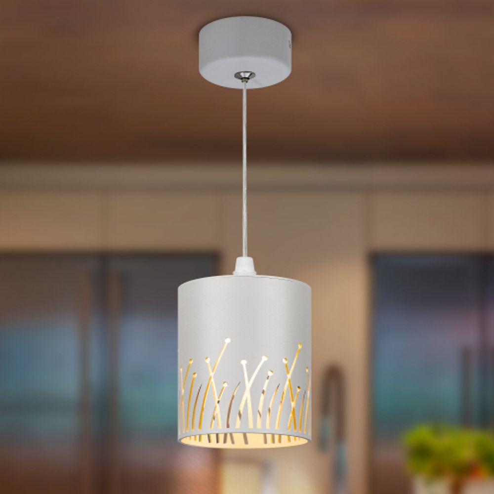 Светильник подвесной (подвес) ЭРА PL30 WH цоколь GX53 потолочный цилиндр белый | Подвесные светильники