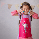 Фартук завязки 49х39 Зайка (фуксия)