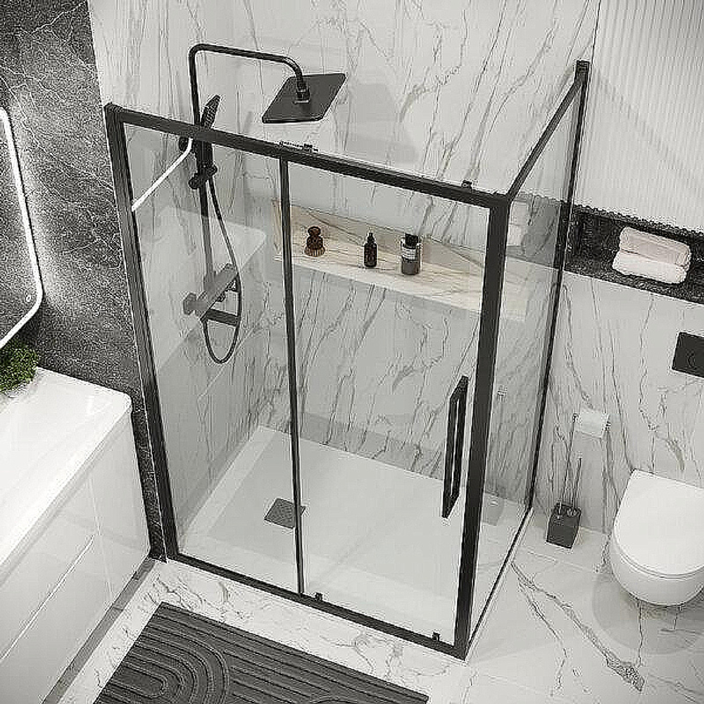 Душевой уголок Grossman Cosmo 100х100 120.K33.02.1010.21.00 стекло прозрачное/профиль черный матовый