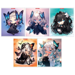 Тетрадь А5 48л клетка "Девочки с бабочками" (Академия Групп)