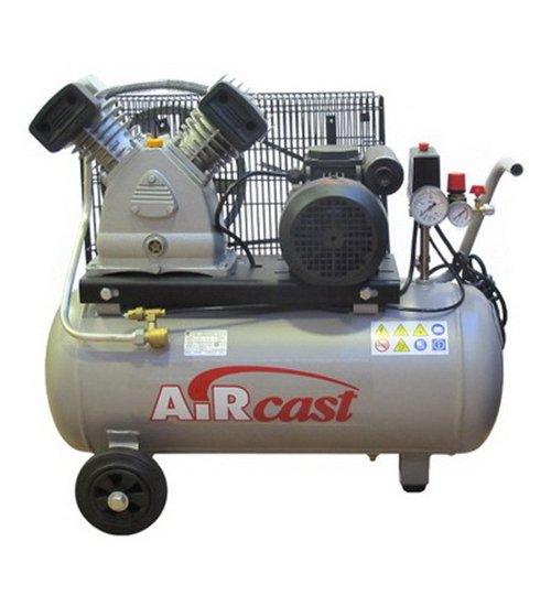 Компрессор РЕМЕЗА C-50LB30-3,0 кВт (380В) горизонтальный с ременным приводом