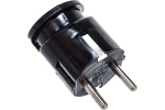 Угловая вилка с/з, черная 16А 250В UNIVersal А0105