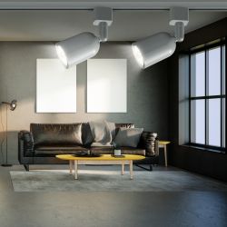 Трековый светильник однофазный ЭРА TR41-GU10 WH под лампу GU10 белый