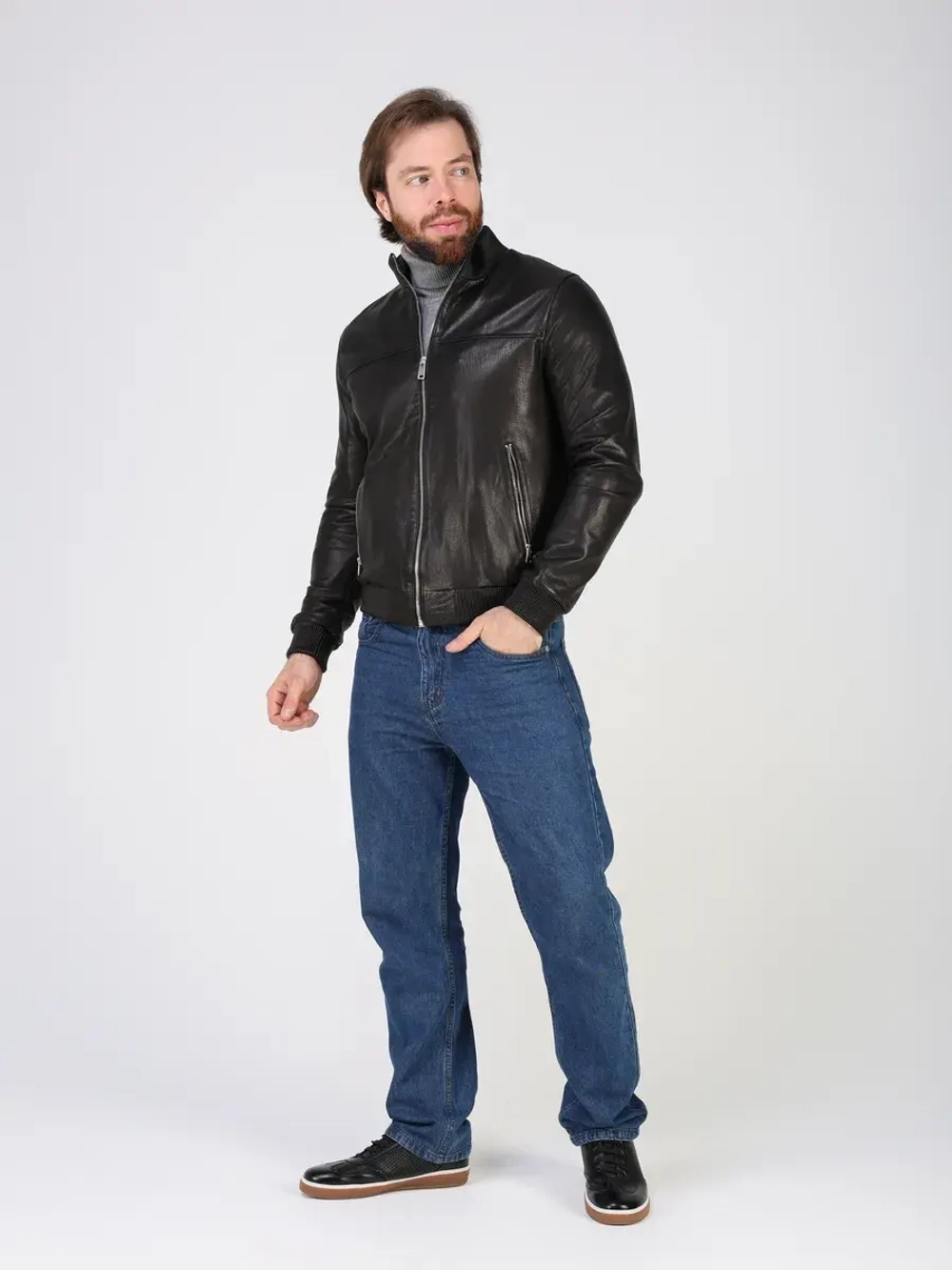 Кожаная куртка демисезонная