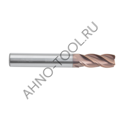 Фреза твердосплавная радиусная   8мм (L=60, l=20, хв=8) Z4 35° по стали, нерж., чугуну, с радиусной