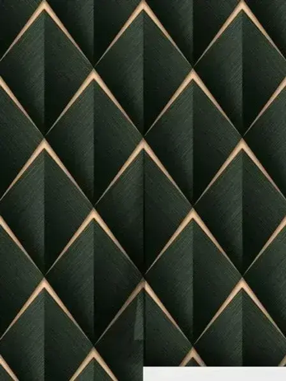 Обои винил горячего тиснения, моющиеся на флизелиновой основе Marvig Modish 1.06м х 10.05м, геометрия, темно-зеленый