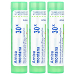 Boiron, арника (Arnica montana), 30X, 3 тюбика, прибл. 80 гранул в 1