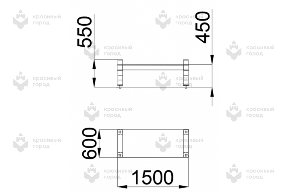 Скамья из кубиков