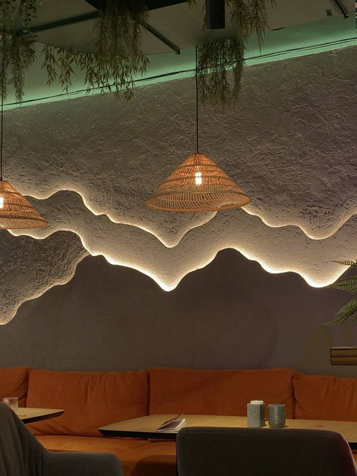 Декоративная панель КАМЕНЬ СМЕСЬ из полиуретана MUSHROOM 1200х600х40mm