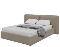 Кровать с подъемным механизмом Hub Soft 160 см (бежевый, букле)