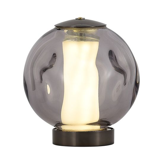 SL6520.404.01 Прикроватная лампа ST-Luce черный жемчуг/прозрачно-дымчатый LED 1*5W 4000K HELMI