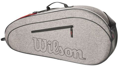 Сумка теннисная Wilson Team 3 PK Racket Bag - heather grey