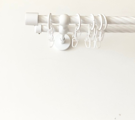 Карниз кованый витой Цилиндр Ост d16/16 мм двухрядный, цвет белый