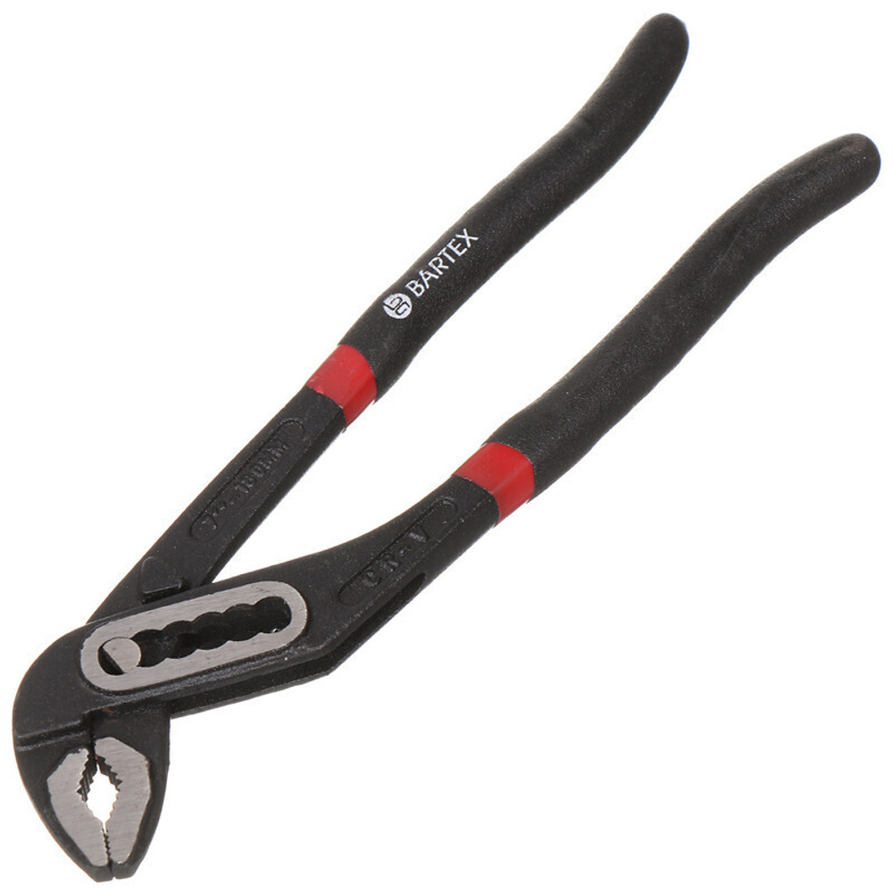 Клещи переставные, 180 мм, двухкомпонентная обливная, полированные, Bartex, шт
