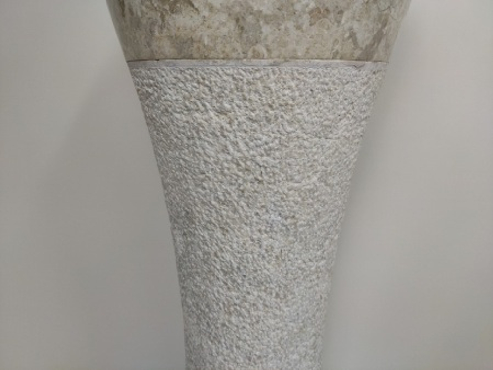 Раковина напольная из мрамора Pedestal Cream/Cream MN-389 (40*40*90 см)