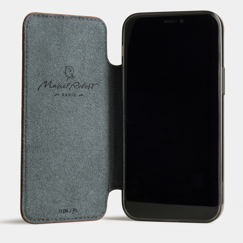 Чехол Benoit для iPhone 12 Mini из натуральной кожи теленка, цвета карамель