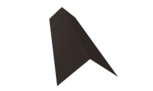 Планка конька плоского 145х145 матовый RAL RR 32 темно-коричневый (2м)