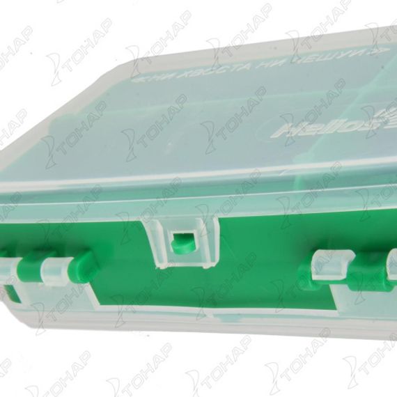 Коробочка для оснастки Helios двухсторонняя (зеленая)