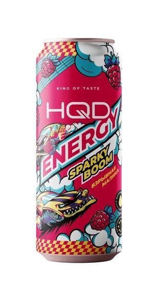 Энергетический напиток HQD Energy Sparky boom (Взрывная малина) 0.45л