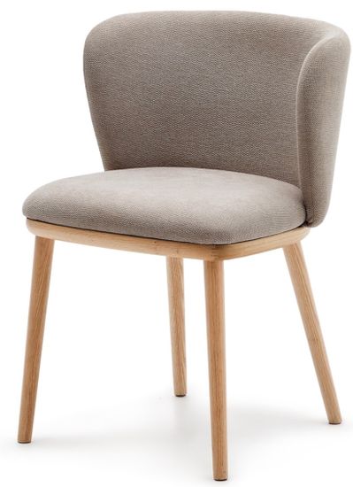 Ciselia Стул из коричневой синели и натурального массива ясеня Испания La Forma