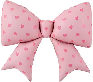 Фигура Бант, Сердечки, Розовый 38'' Fl