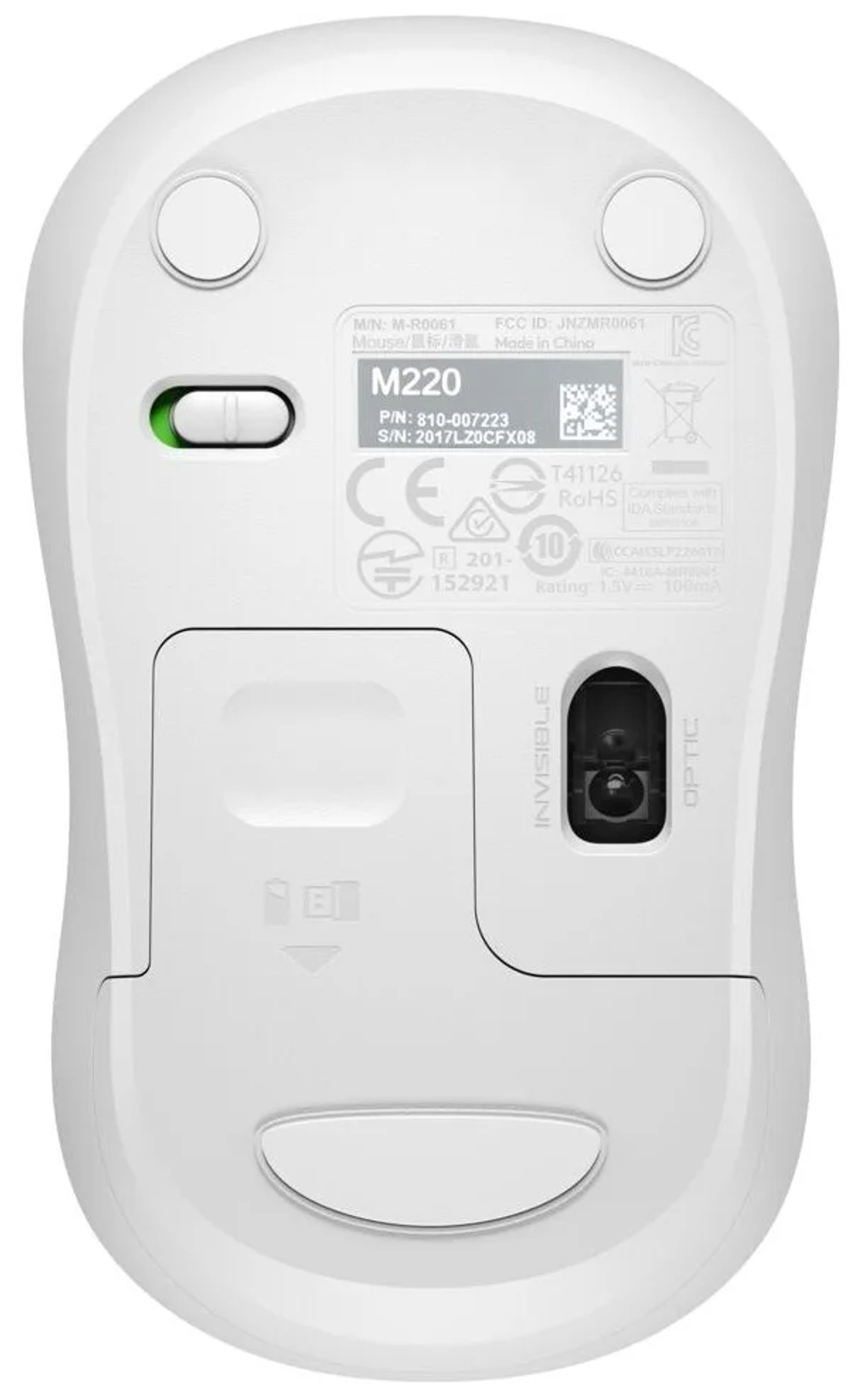 Беспроводная мышь Logitech M220 Silent, белый