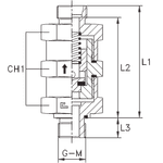 Клапан обратный с наружной резьбой DL18 BSP 1/2 впускной (корпус)