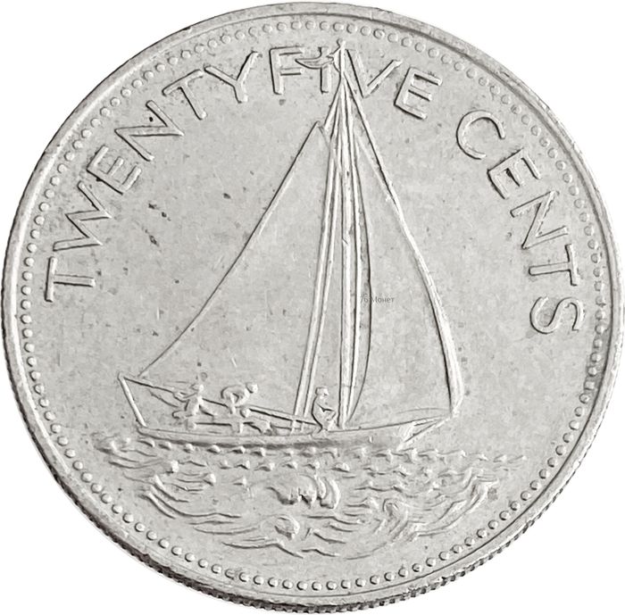 25 центов 1991 Багамские острова