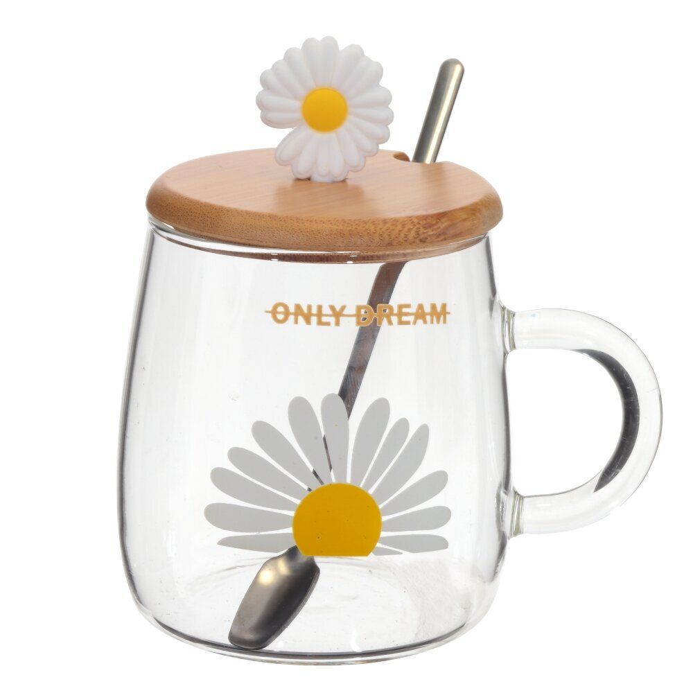 GAEM Кружка с крышкой и ложкой, 470 мл, L12,5 W9 H13 см, 4в.