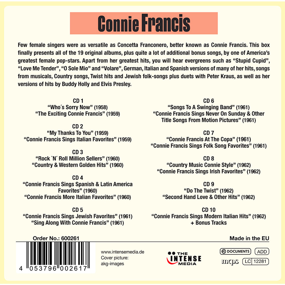 Connie Francis / 19 Original Albums & Bonus Tracks (10CD)