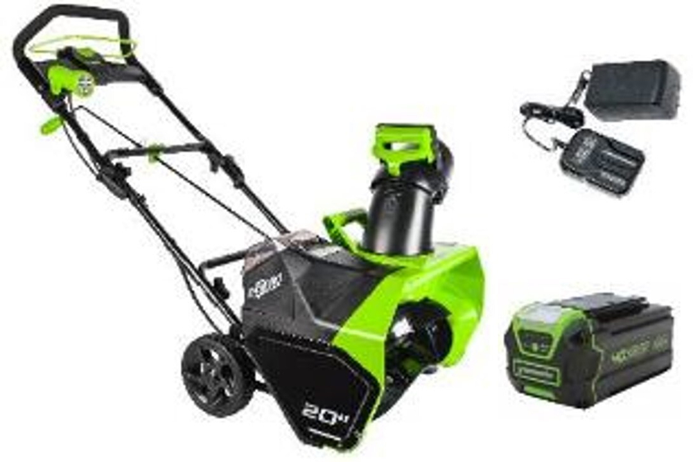 Снегоуборщик аккумуляторный Greenworks 2600007UG , 40V, 51 см, бесщеточный, с 1хАКБ 5 Ач и ЗУ