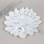 Тарелка 21см «Ледяной цветок» серебро