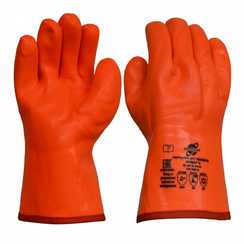 Нефтеморозостойкие перчатки, ПВХ покрытие с песочным рельефом, Arcticus 1602300 W