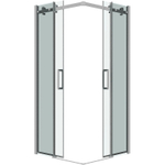 Душевой уголок Grossman Classic 100х100 300.K33.04.1010.10.00 профиль Хром стекло прозрачное
