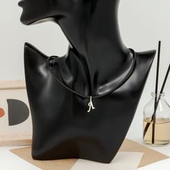 Подвеска в виде буквы Л - кулон из серебра 925 пробы